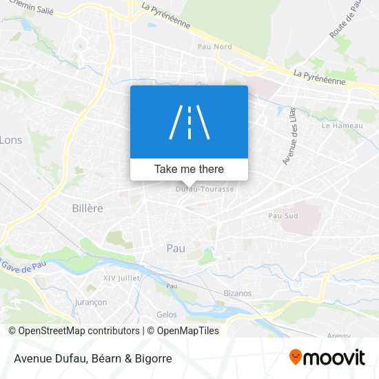 Avenue Dufau map