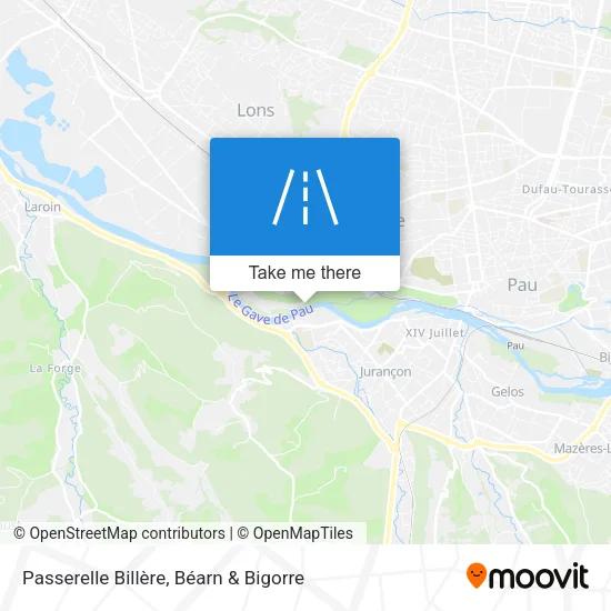 Passerelle Billère map