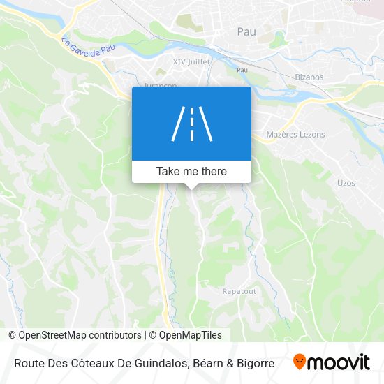 Route Des Côteaux De Guindalos map
