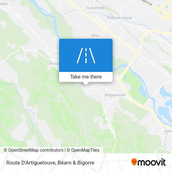 Route D'Artiguelouve map