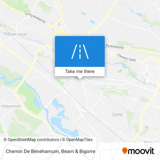 Chemin De Bénéharnum map