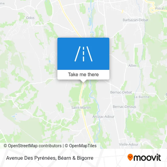 Avenue Des Pyrénées map