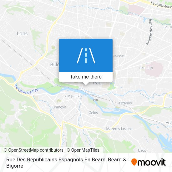 Rue Des Républicains Espagnols En Béarn map