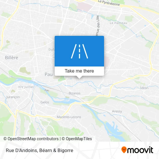 Rue D'Andoins map