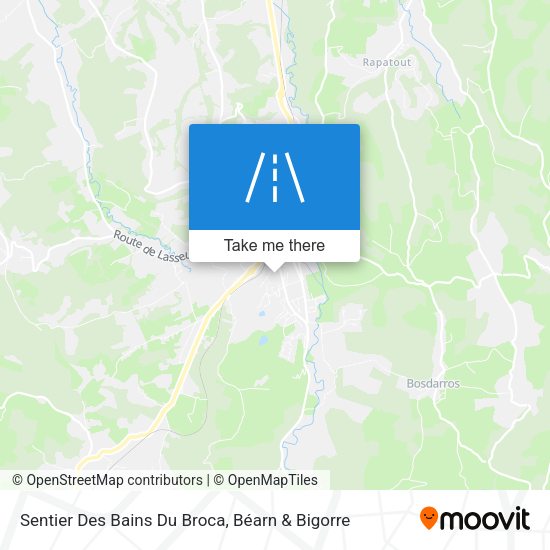 Sentier Des Bains Du Broca map
