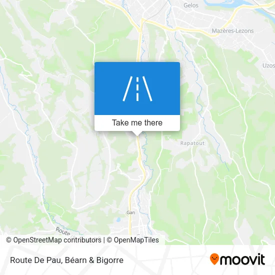 Route De Pau map