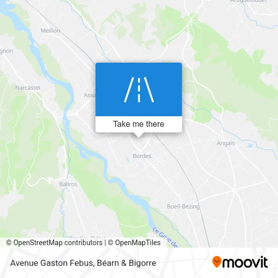 Avenue Gaston Febus map