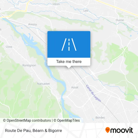 Route De Pau map