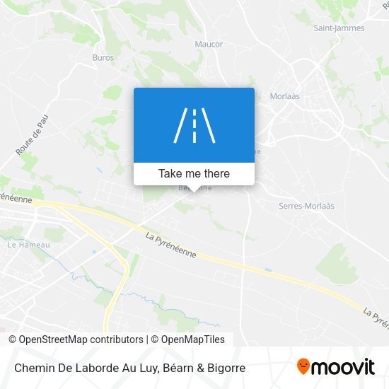 Chemin De Laborde Au Luy map