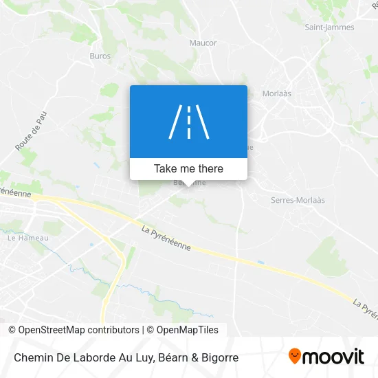 Chemin De Laborde Au Luy map