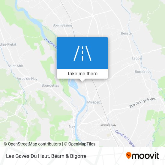 Les Gaves Du Haut map