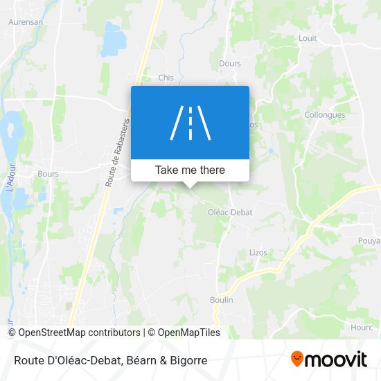 Route D'Oléac-Debat map