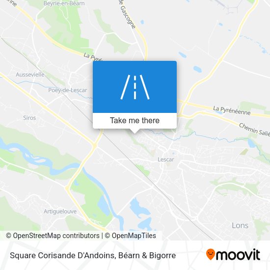 Square Corisande D'Andoins map