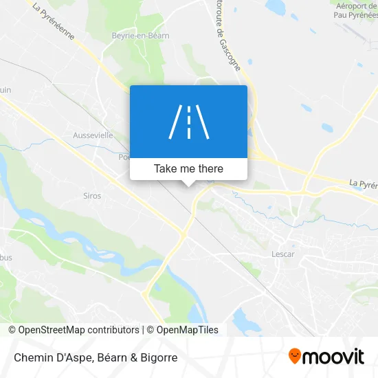 Chemin D'Aspe map