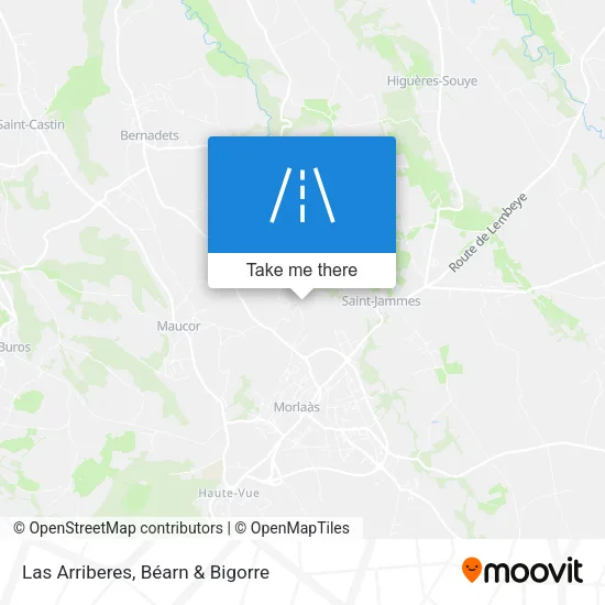 Las Arriberes map