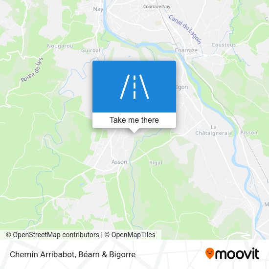 Chemin Arribabot map