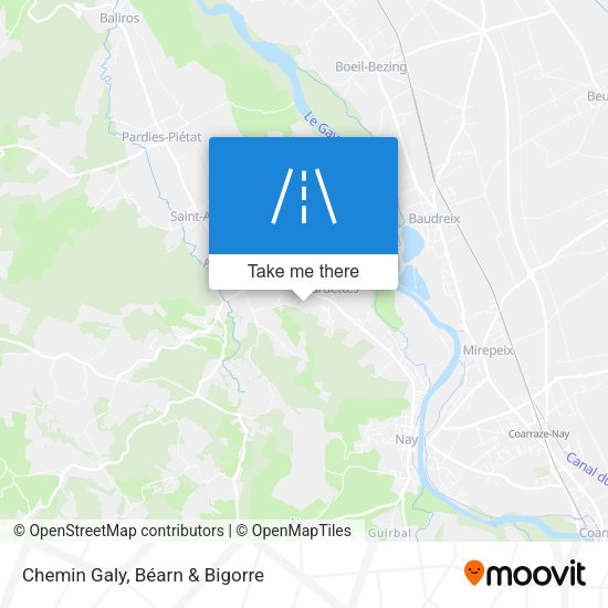 Chemin Galy map