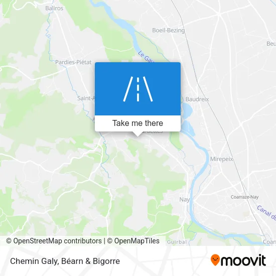 Chemin Galy map