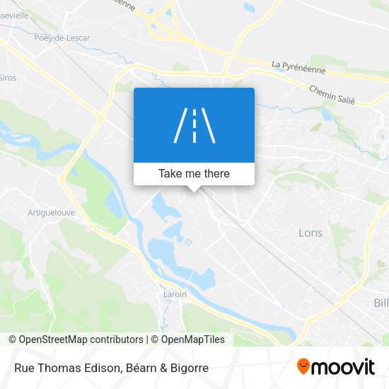 Rue Thomas Edison map