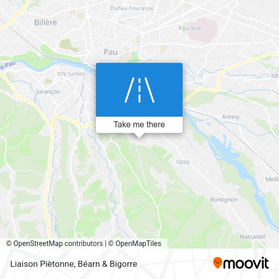 Liaison Piètonne map