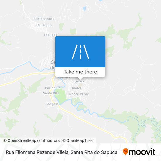 Mapa Rua Filomena Rezende Vilela