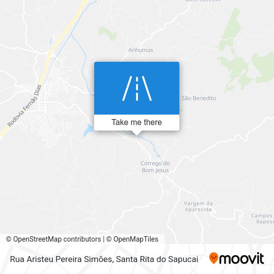 Rua Aristeu Pereira Simões map