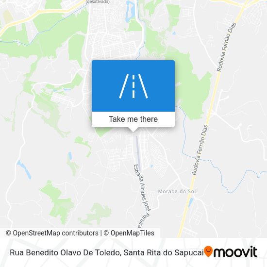 Rua Benedito Olavo De Toledo map