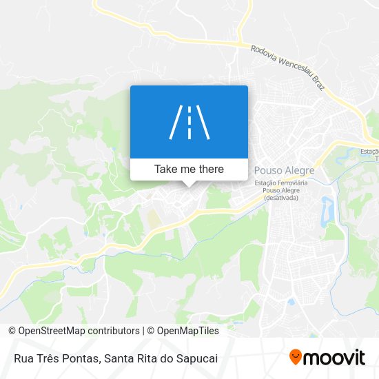 Rua Três Pontas map