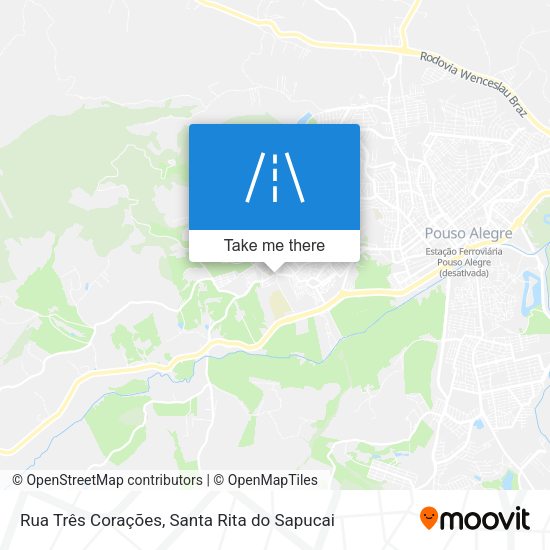 Rua Três Corações map