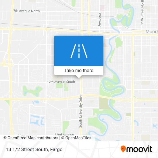 13 1/2 Street South map