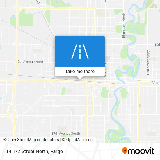 14 1/2 Street North map