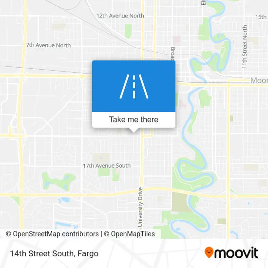 14th Street South map