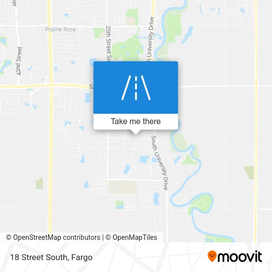 18 Street South map