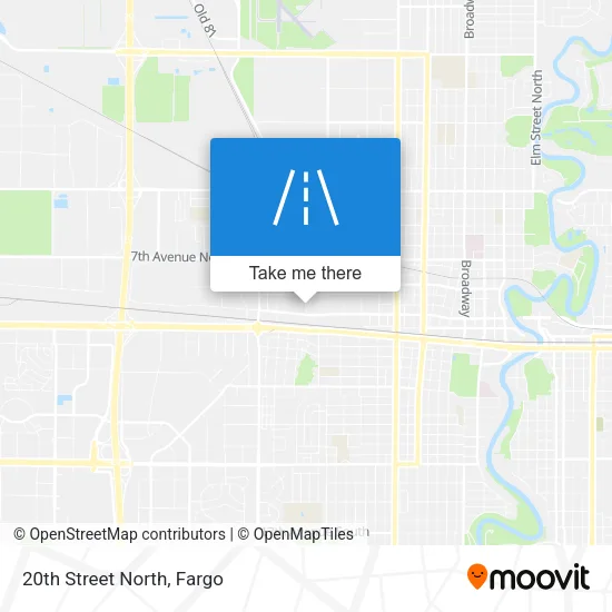 20th Street North map