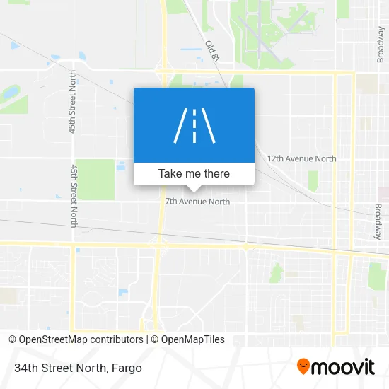 34th Street North map