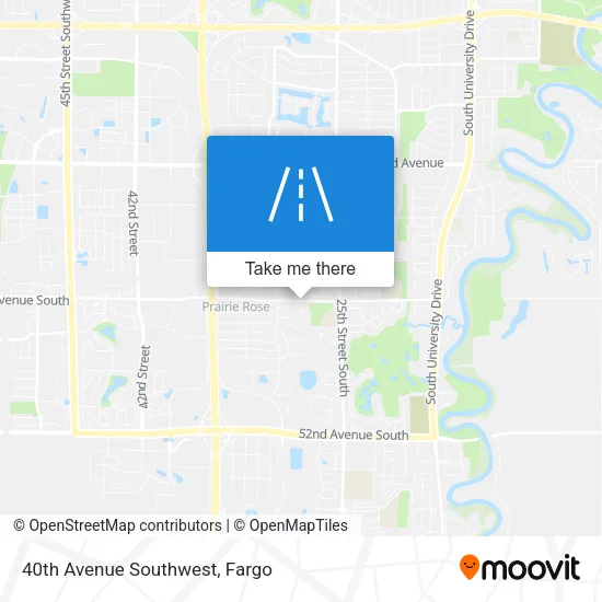 40th Avenue Southwest map