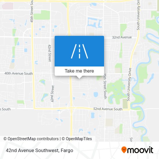 42nd Avenue Southwest map