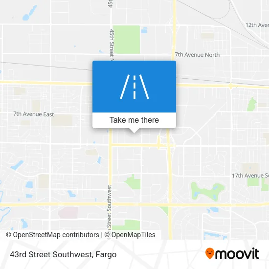 43rd Street Southwest map
