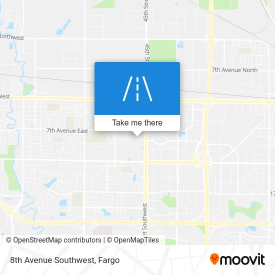 8th Avenue Southwest map