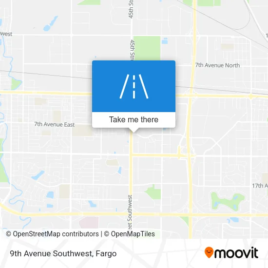 9th Avenue Southwest map