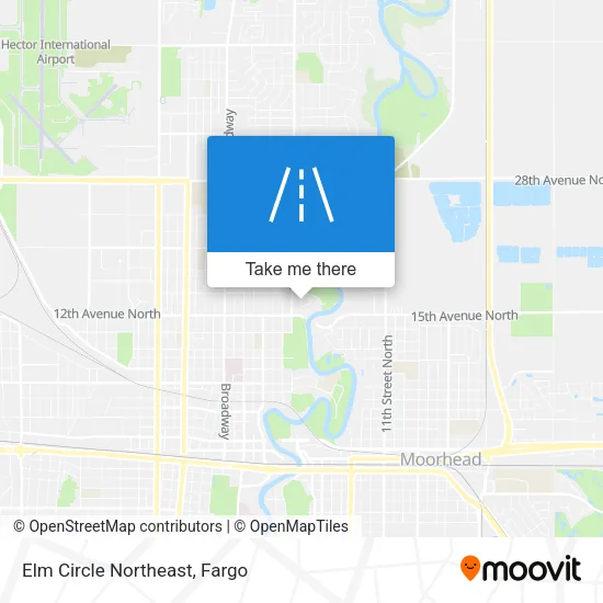 Elm Circle Northeast map