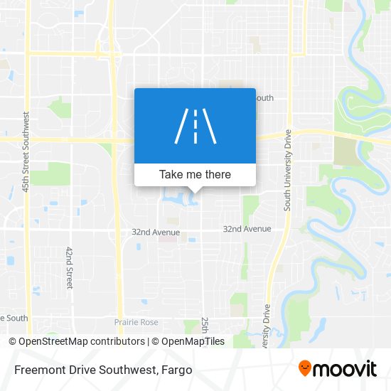 Freemont Drive Southwest map