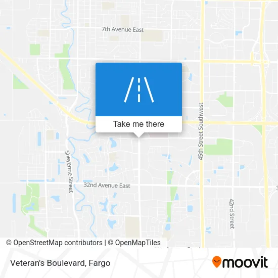 Veteran's Boulevard map