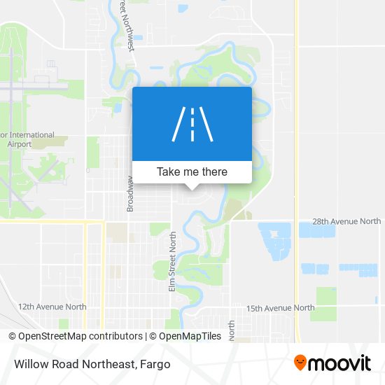 Willow Road Northeast map