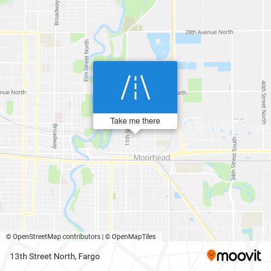 13th Street North map