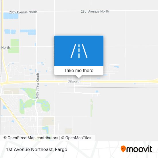 1st Avenue Northeast map