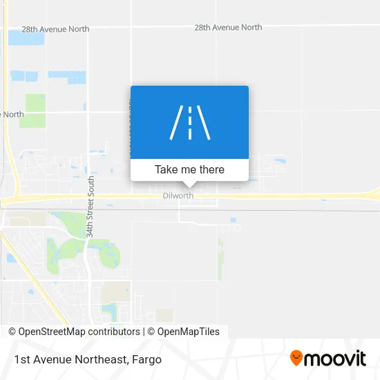 1st Avenue Northeast map