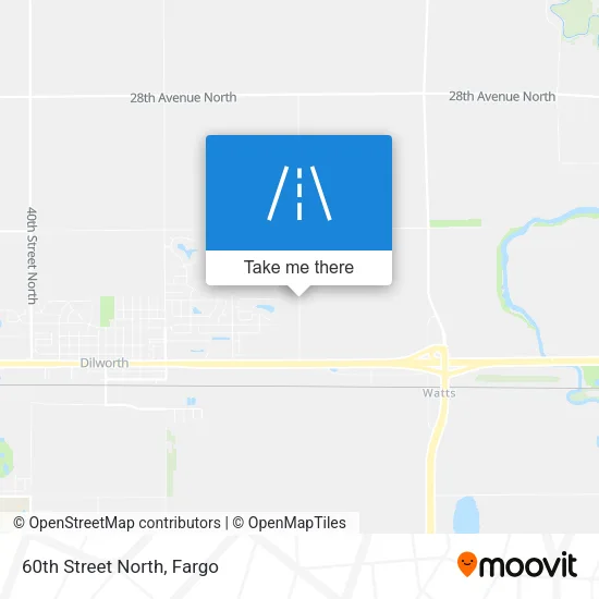 60th Street North map