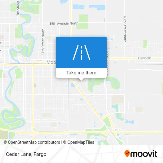Cedar Lane map