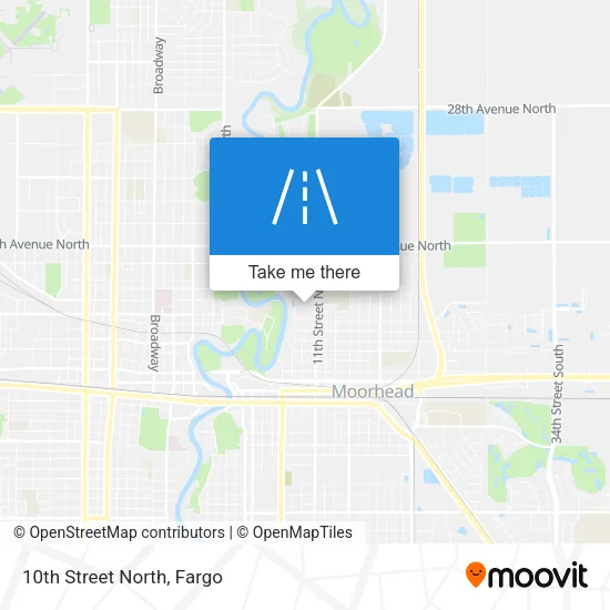 10th Street North map